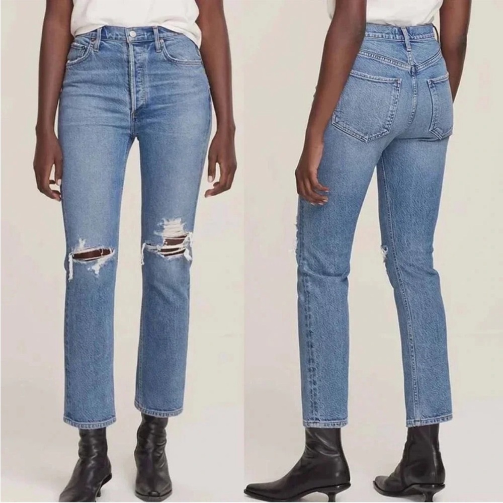AGOLDE Riley High Rise Straight Jean, Size 27